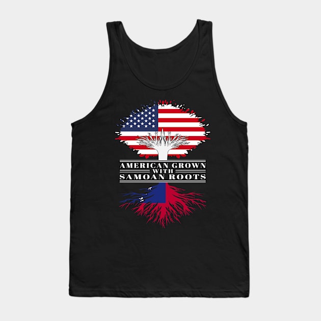 American Grown With Samoan Roots Us Samoa Flag Tree Tank Top by BramCrye